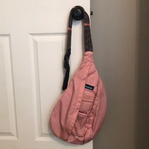 Pink and blue Cross body backpack
